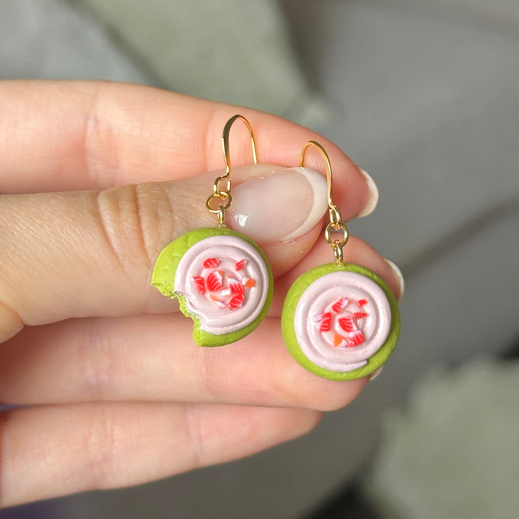 Matcha cookie earrings