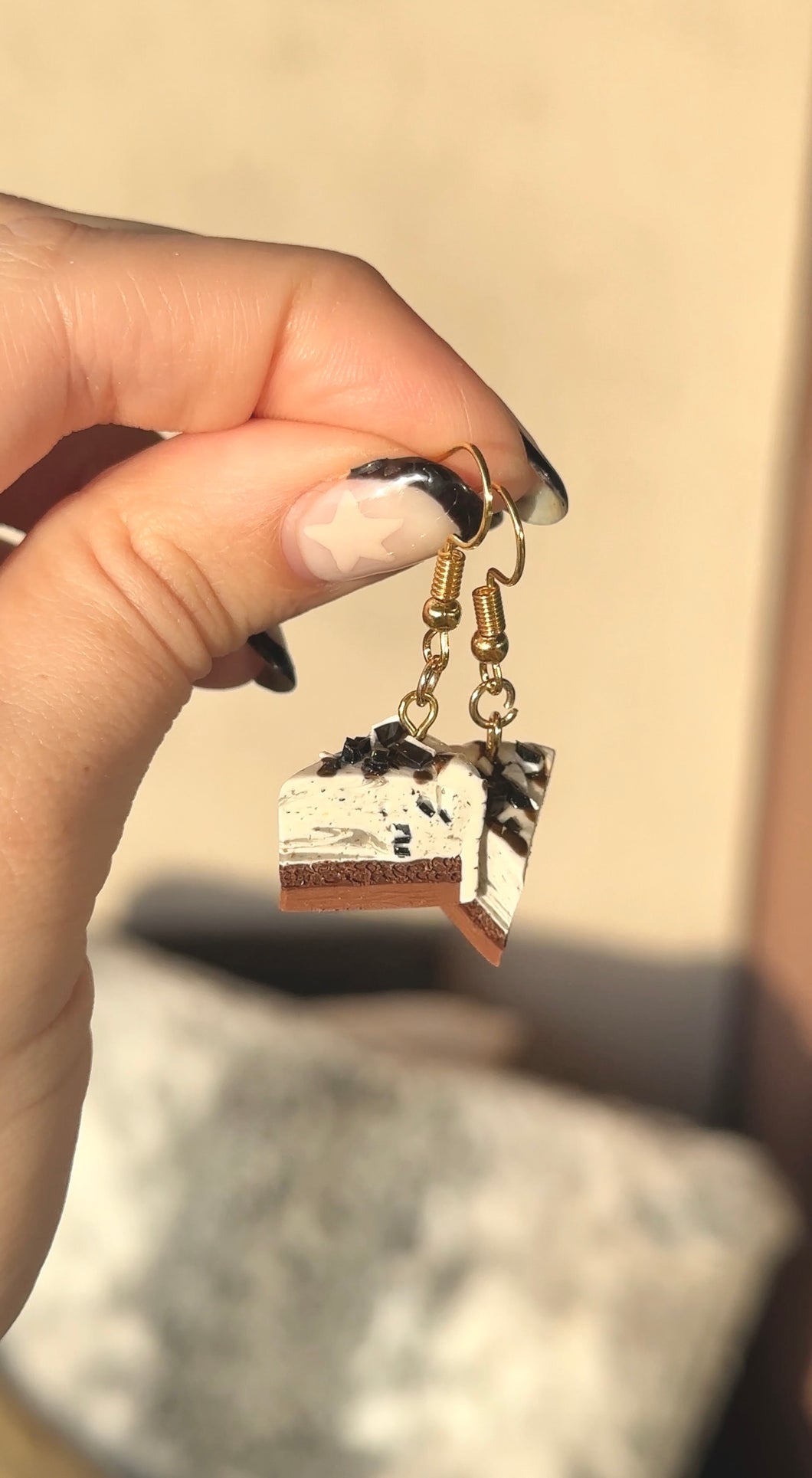 Ice cream cake earrings