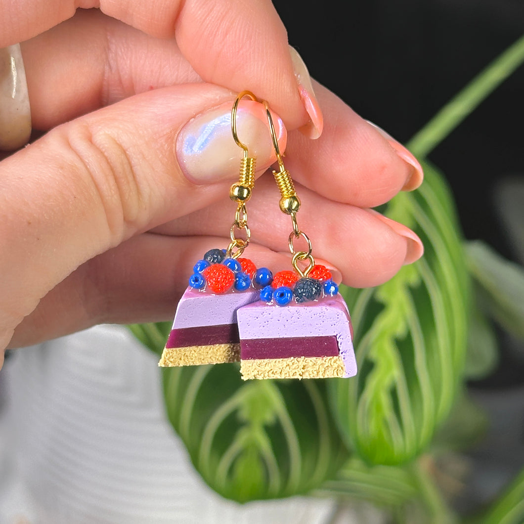 Berry cake earrings