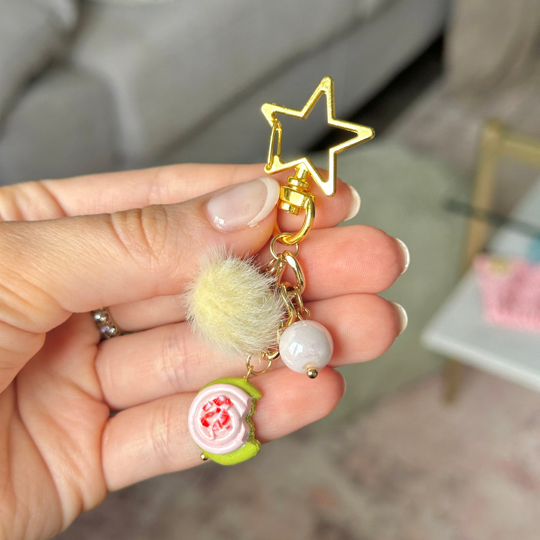 Matcha cookie keychains