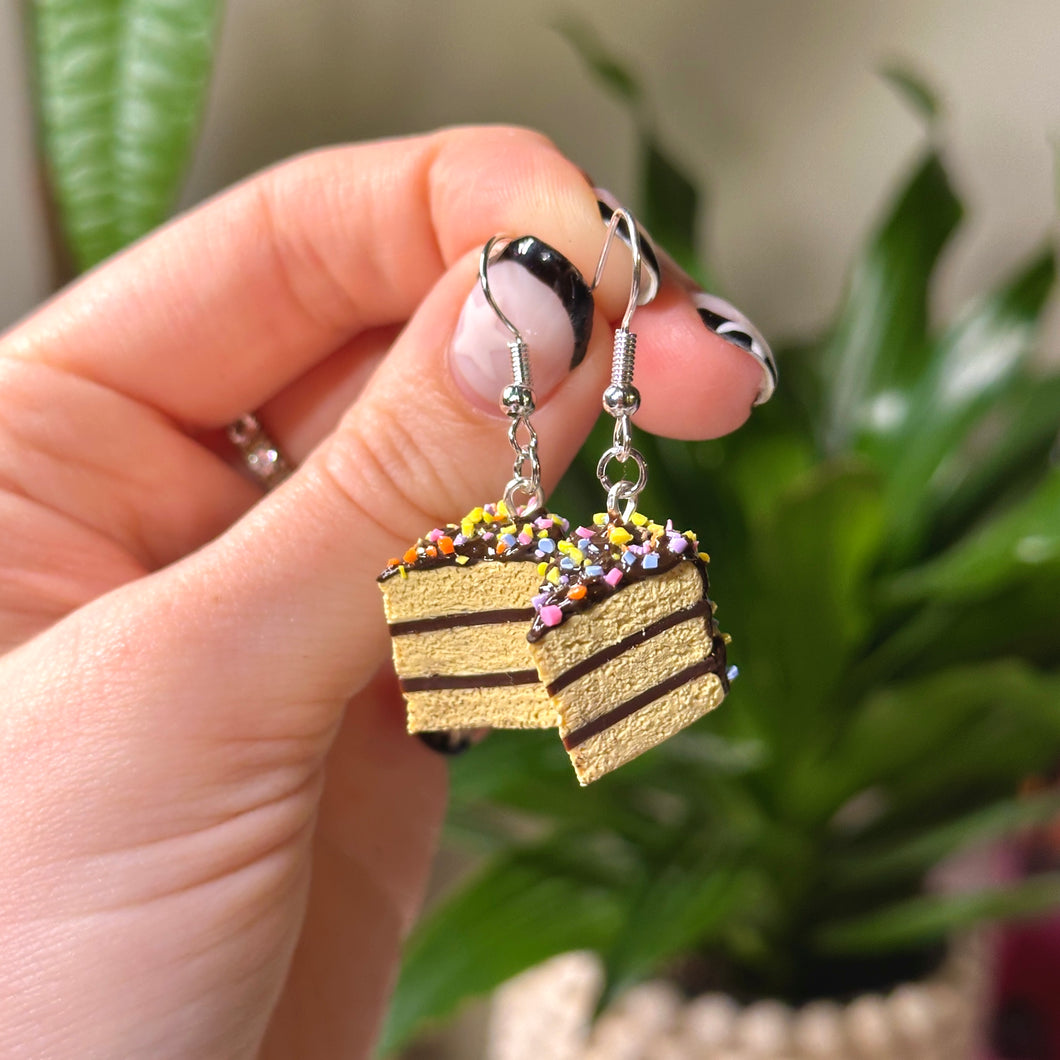 Sprinkle chocolate vanilla cake earrings