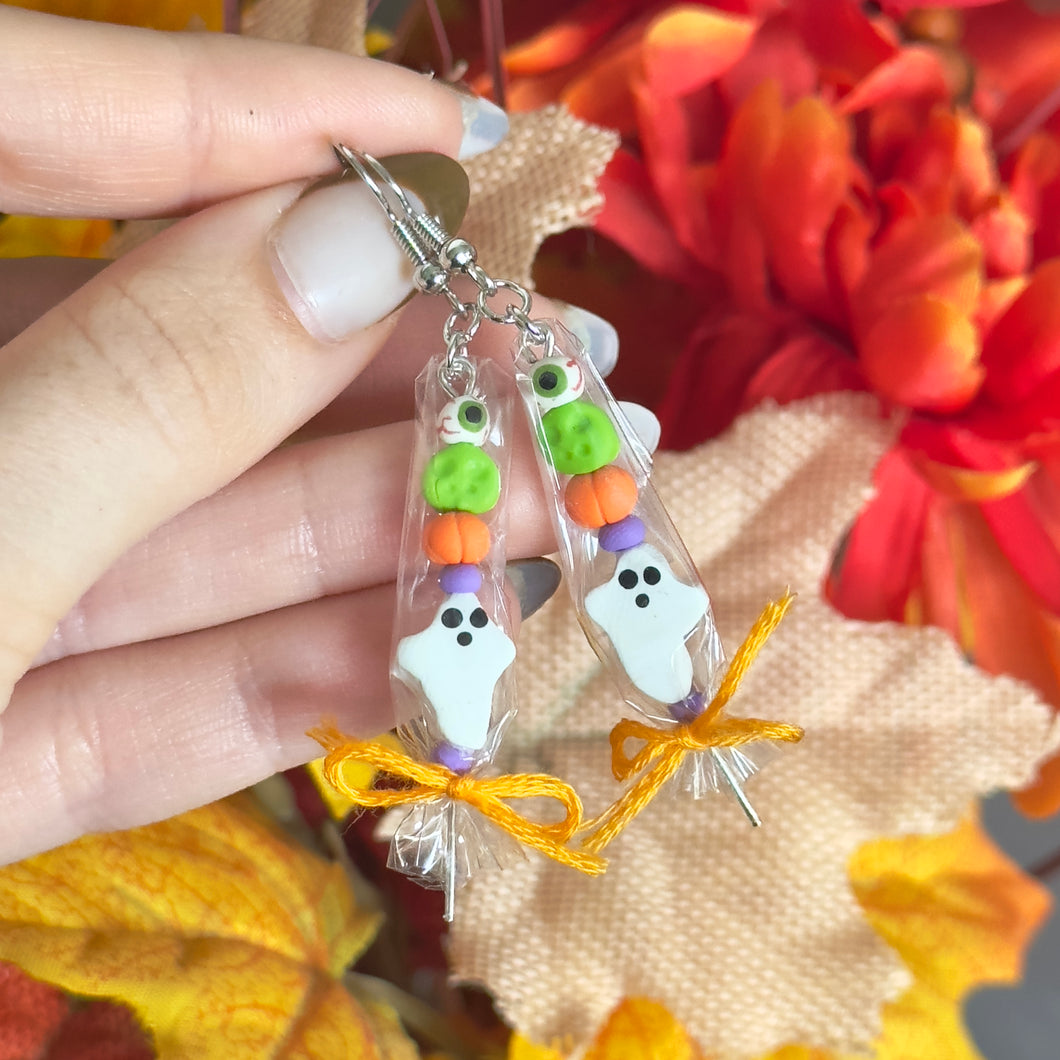 Halloween candy kabob earrings