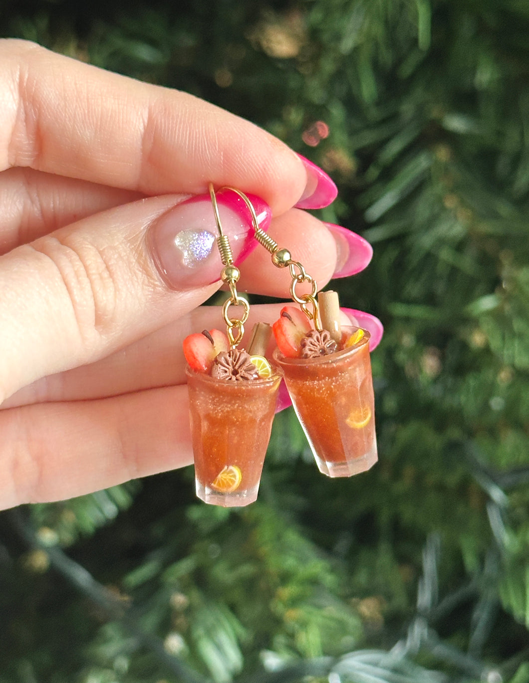 Apple cider earrings