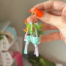 Load image into Gallery viewer, multi-coloured planter earrings
