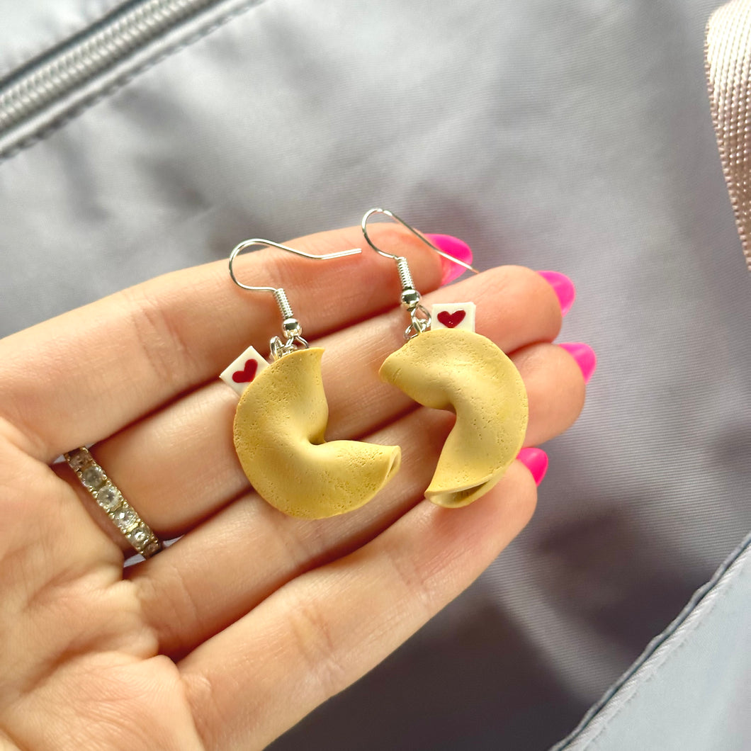 Fortune cookie earrings