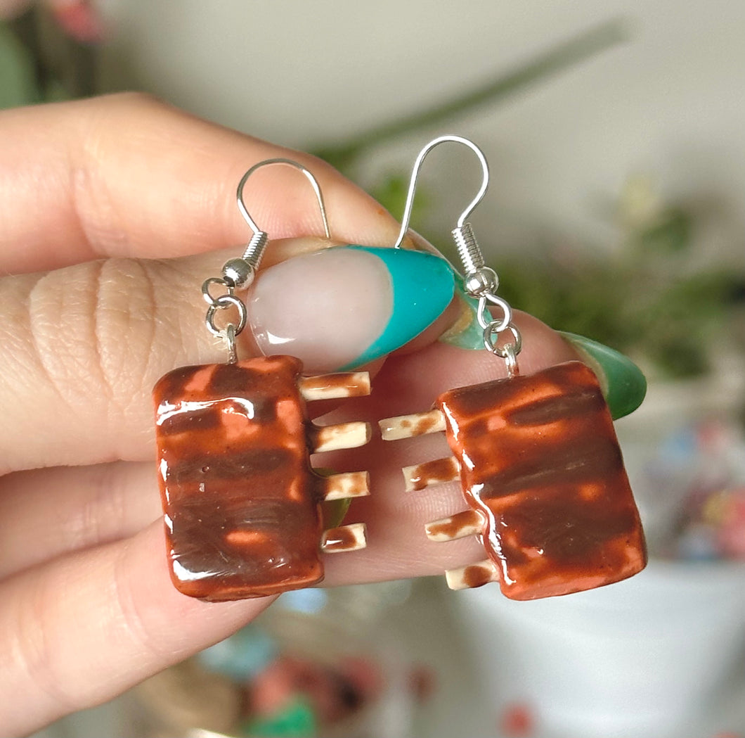 BBQ Rib earrings