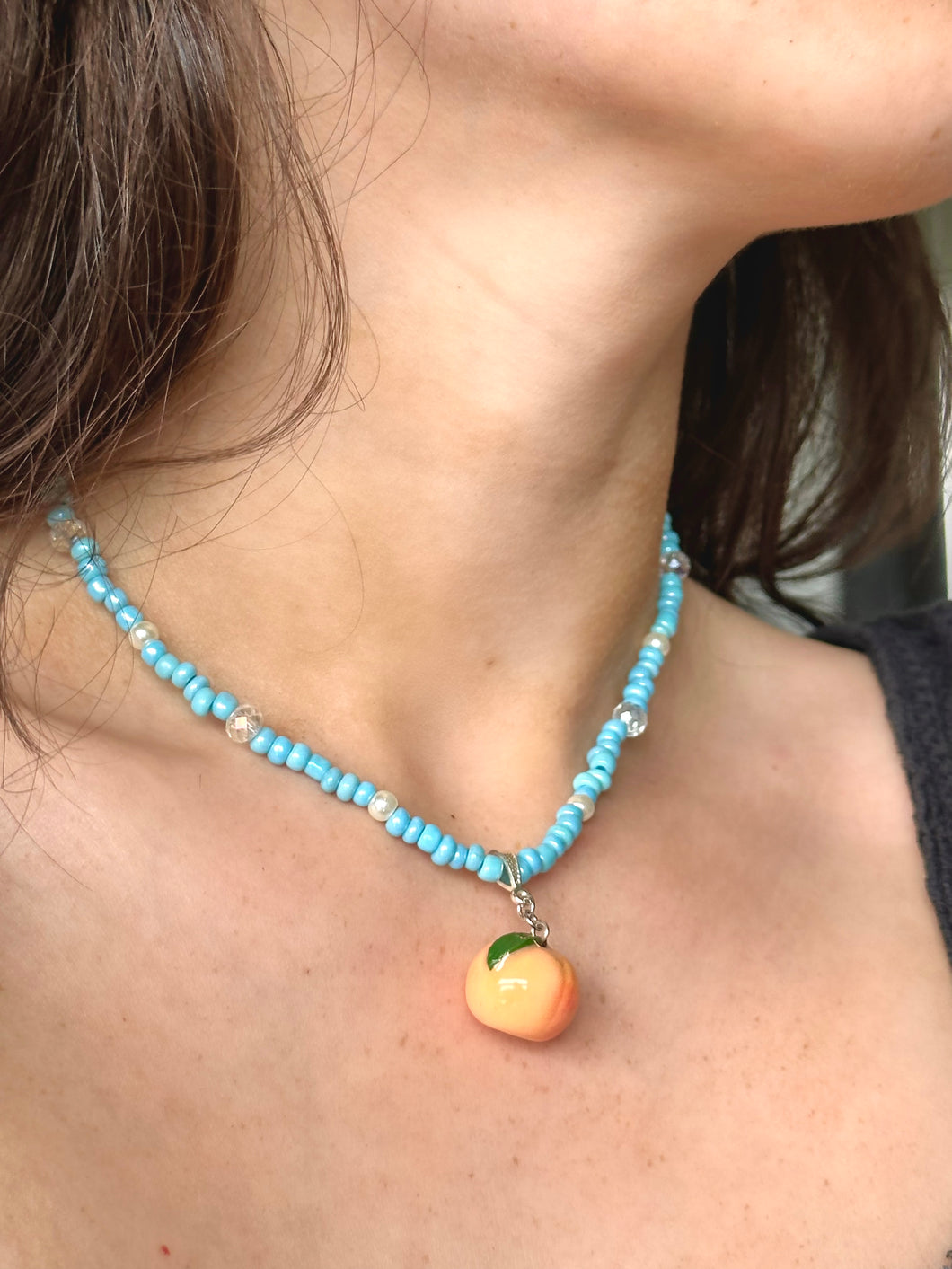 Peach necklace