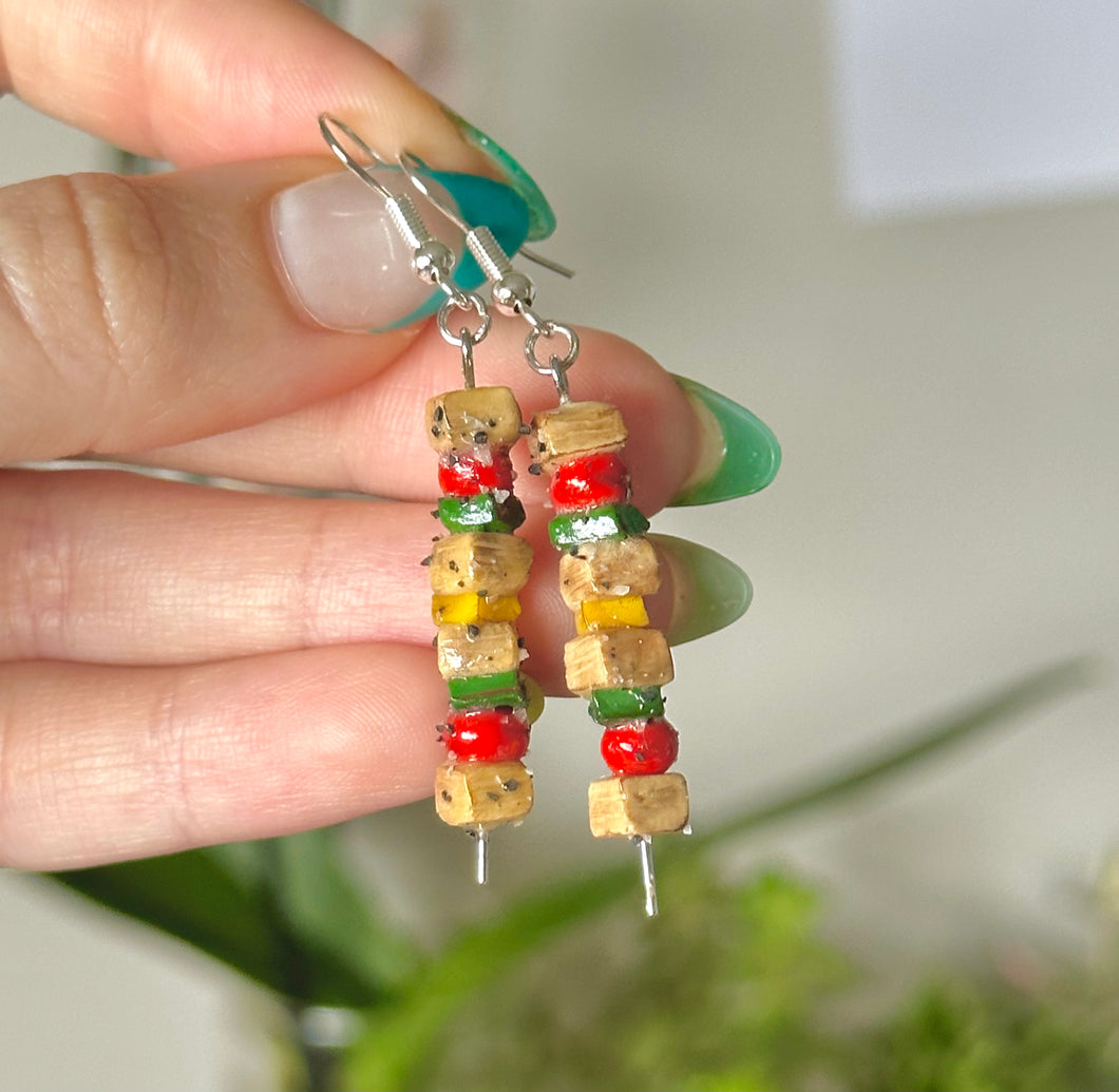 BBQ shish kebab earrings