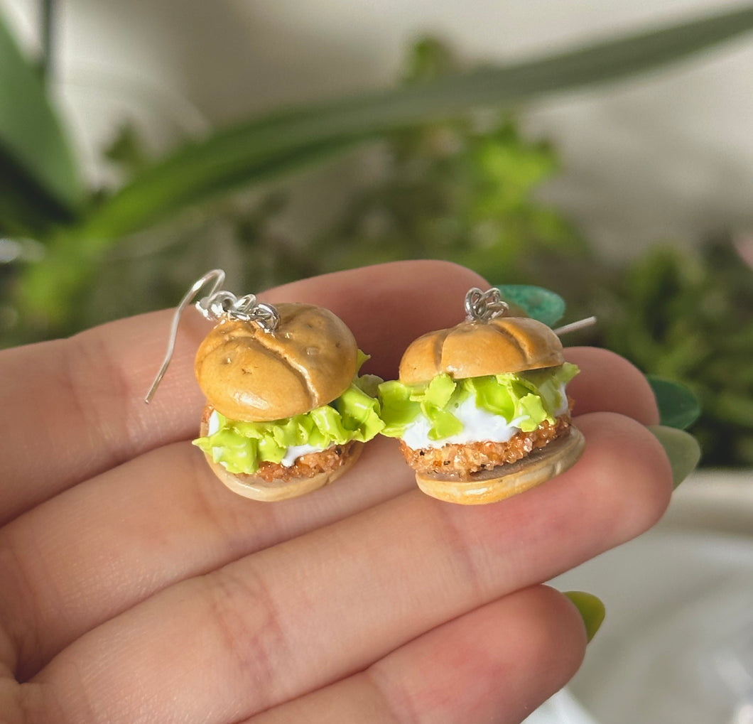 Chicken Burger earrings