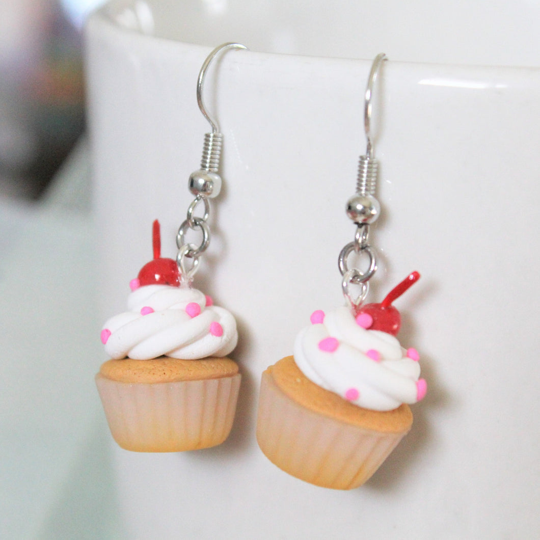 Cherry cupcake earrings