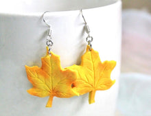 Load image into Gallery viewer, Fall leaf earrings
