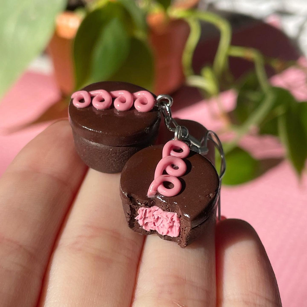 Valentine’s Day Chocolate cupcake earrings