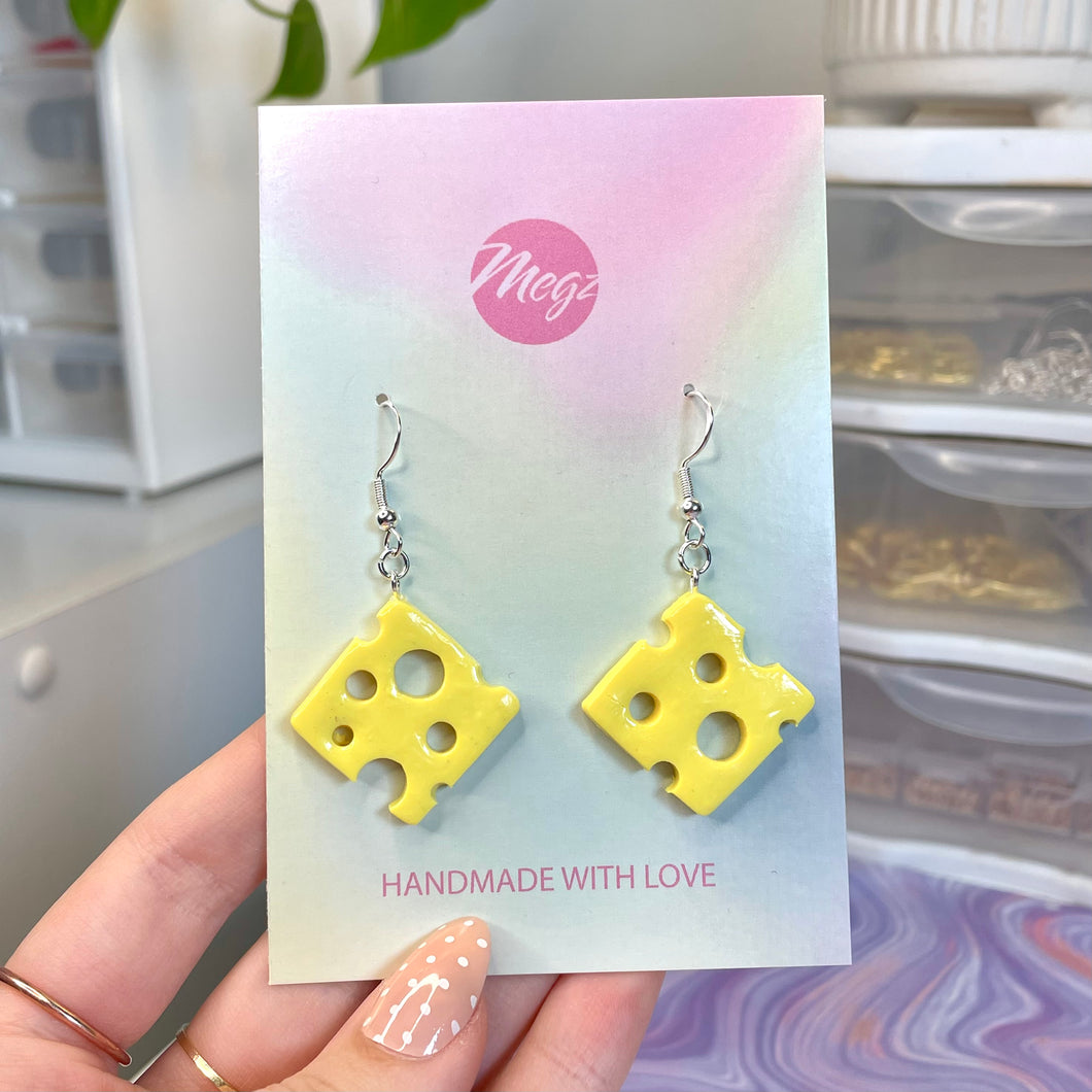 Cheese earrings