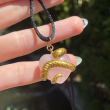 Load image into Gallery viewer, Gold or white snake necklaces
