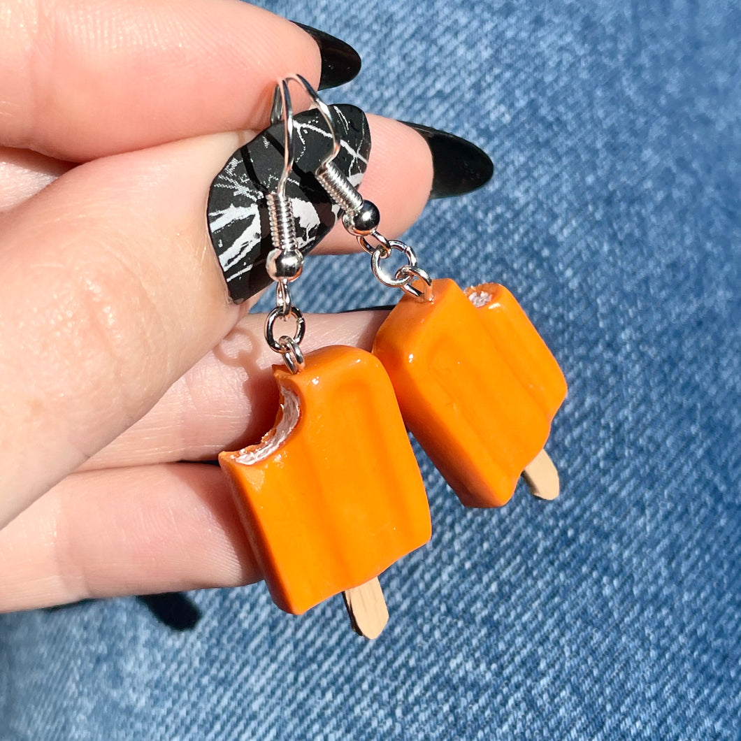 Creamsicle popsicle earrings