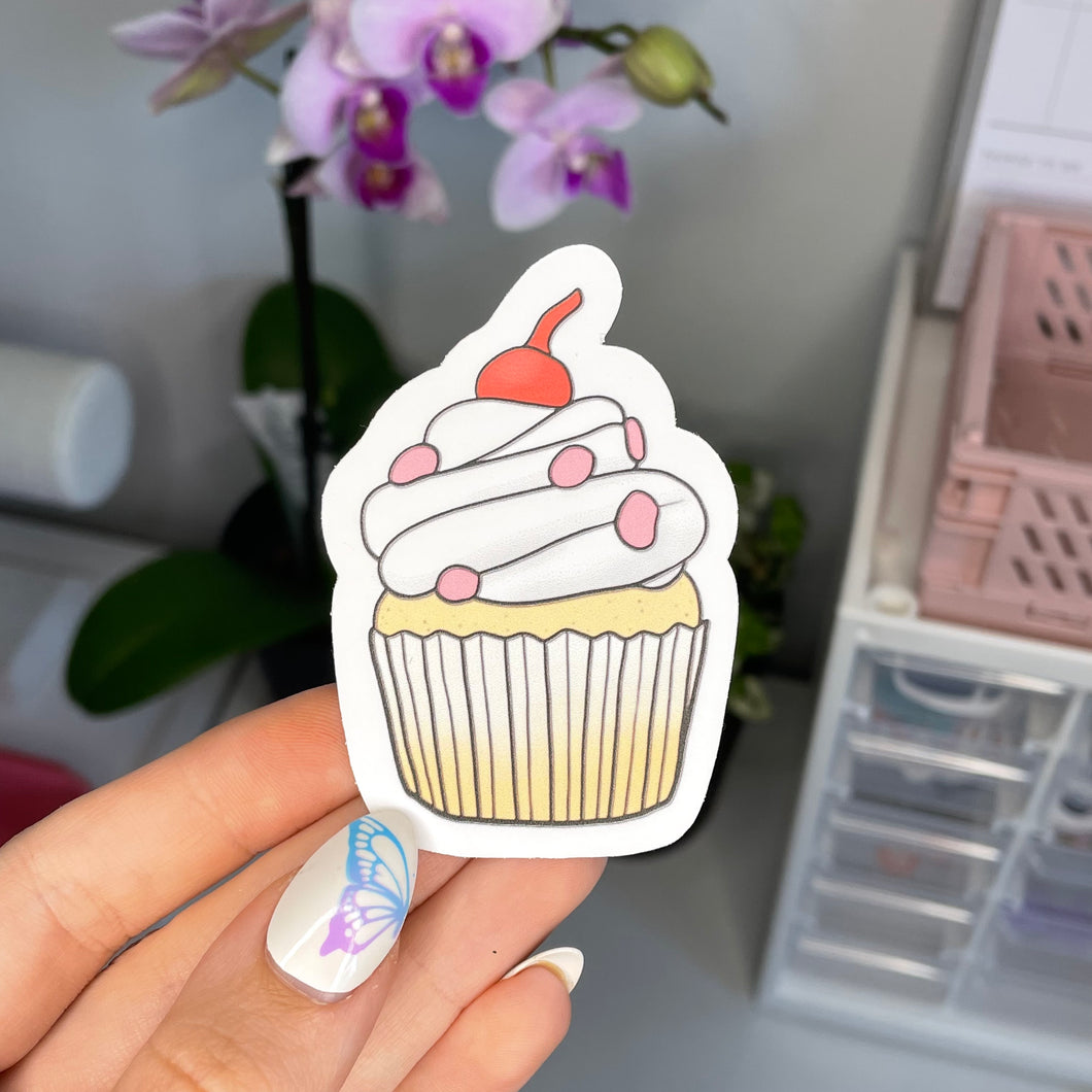 cherry cupcake sticker