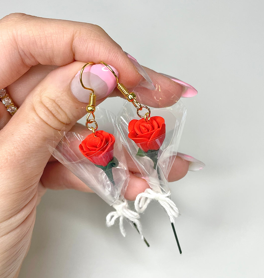 Rose earrings