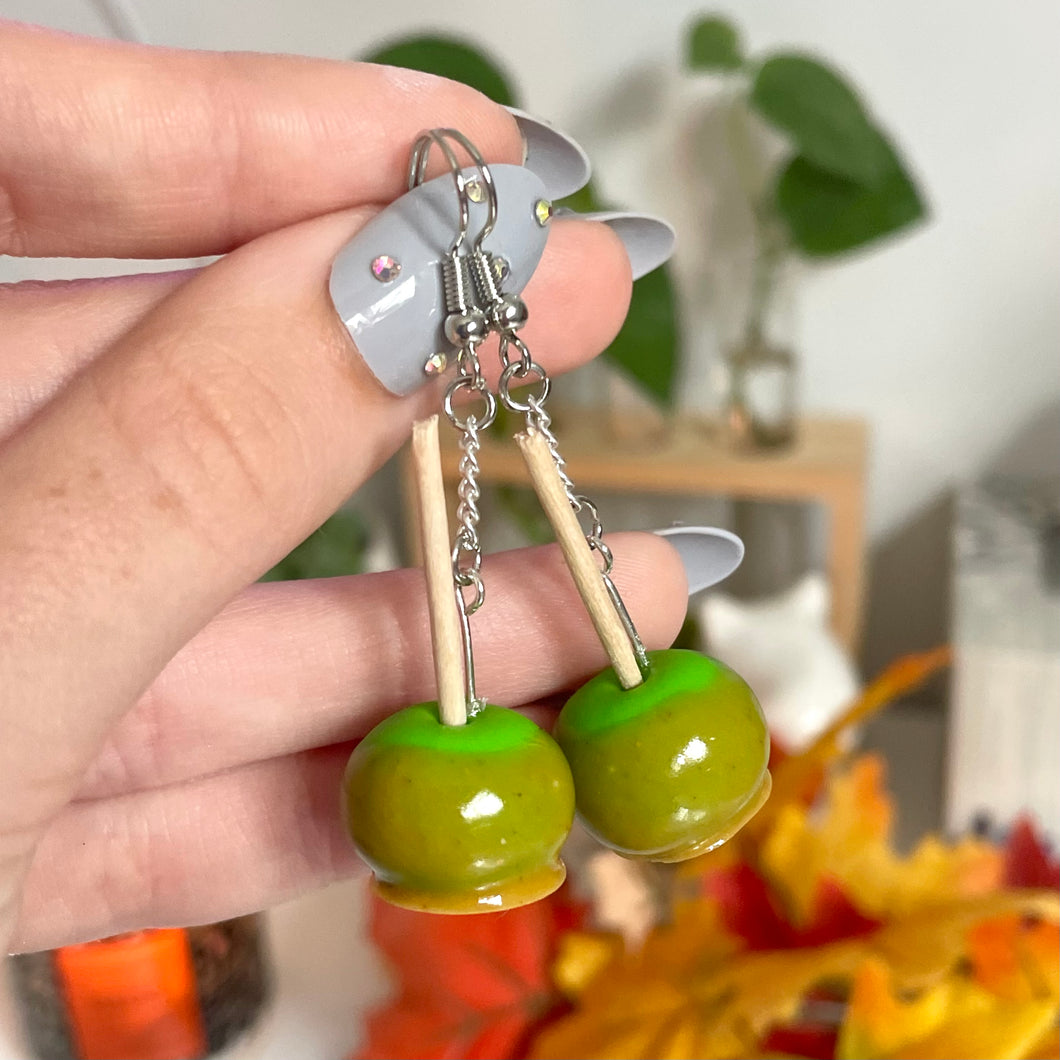 Caramel apple earrings