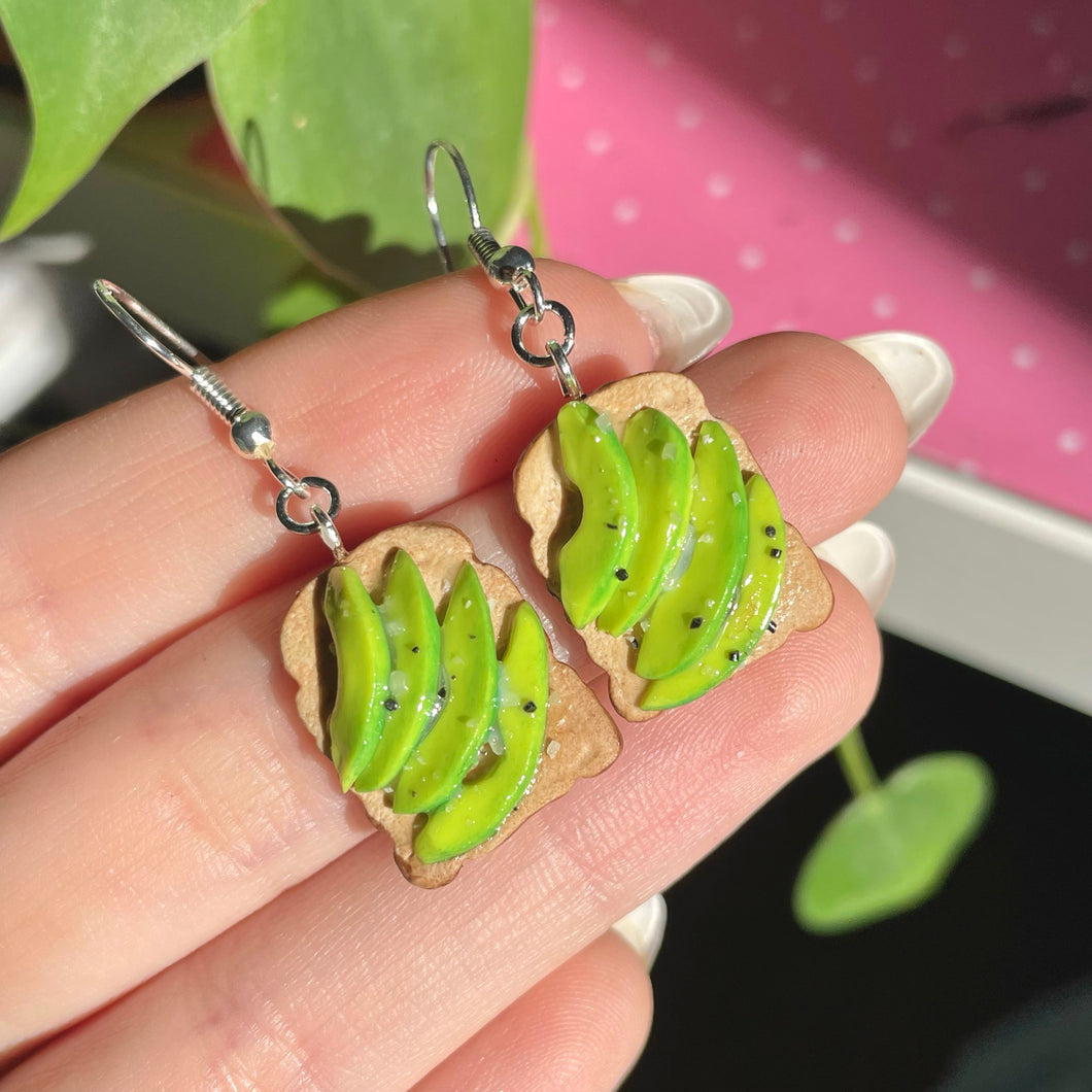 Avocado toast earrings