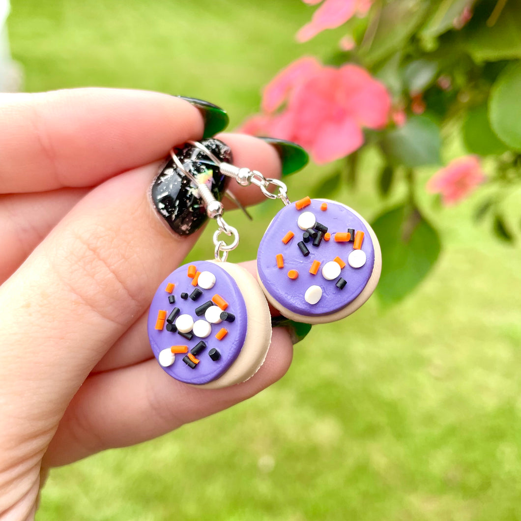 Halloween cookie earrings